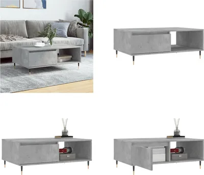 Produktbild von vidaXL Couchtisch Betongrau 90x60x35 cm Holzwerkstoff - Couchtisch - Couchtische - Couchtisch Niedrig - Tisch