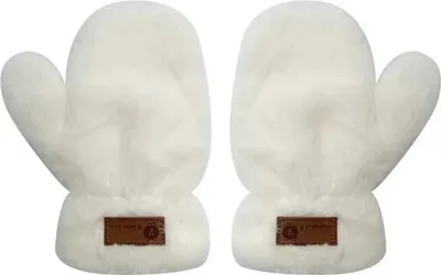 Produktbild von 1 Paar Winter-Kunstfellhandschuhe, weiche, flauschige Fleece-Plüschhandschuhe für Damen, fingerlos, für Outdoor-Aktivitäten bei kaltem Wetter, winddicht, warm, dick, thermisch.