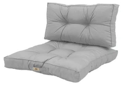 Image de Coussin pour salon de jardin capitonné 60x60cm Gris galet