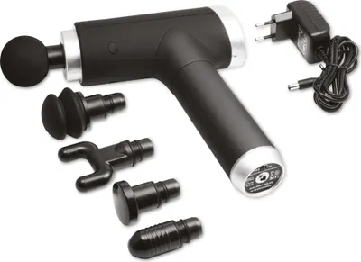 Produktbild von Lifenaxx Muskel-Massagegeraet kompakt LX-013, Akku, 2 h, 12 V, 180 min, Schwarz, Silber, 60 mm