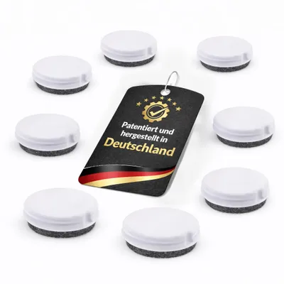 Produktbild von WAGNER QuickClick® 2in1 Filz- & Kunststoffgleiter DUO - 8tlg- Set Ersatzgleiter Ø 25 mm - für Basis Ø 25 mm - DE Ware - 15833100