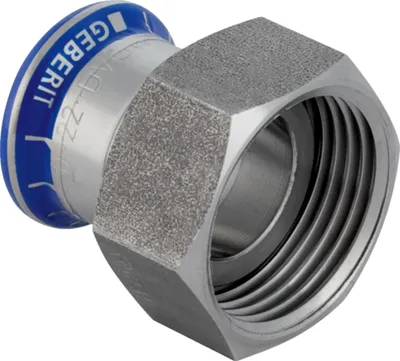 Obrázek produktu pro Geberit Mapress přechodka, nerezová ocel, d15mm x G3/4, 1 ks.