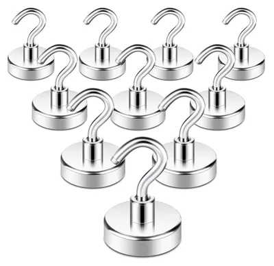Immagine prodotto di Ganci magnetici - Set di 10 ganci magnetici pesanti per frigorifero