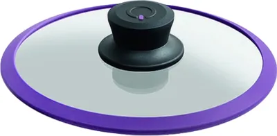 Immagine prodotto di Squality, coperchio in vetro con anello in silicone, 20 cm, antiurto, viola