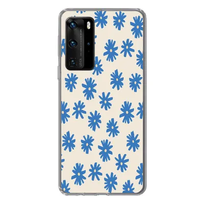 Produktbild von MuchoWow® Handyhülle Schutzhülle Hülle für Huawei P40 Pro Blume - Muster - Minimalismus Silikon Softcase Handy Hülle - Schutz