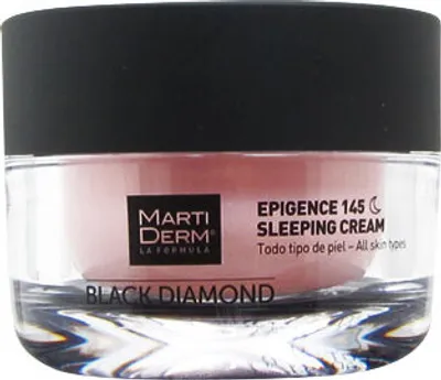 Produktbild von MartiDerm BLACK DIAMOND Epigence 145 Sleeping Cream, Nachtcreme, Gesicht, Anti-Falten, Wirkt beruhigend, Elastizität, Kräftigend, Feuchtigkeitsspendend, Erneuernd, 50 ml, 1 Stück(e)
