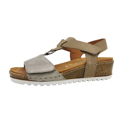Image de Reflexan Hanna Chaussures Femmes Sandales Hautes Beige Loisirs, Taille:38 EU