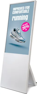 Produktbild von Showdown Displays Digitaler Kundenstopper Spectrum mit Samsung-Bildschirm - 43 Zoll - Weiß