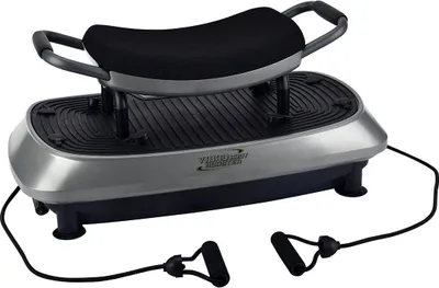 Produktbild von Vibro Body Booster Vibrationsplatte mit aufsteckbarem Sitz | Fitnessgerät für Ganzkörpertraining |Trainingsgerät für Muskulatur, Gelenken, und Sehnen.