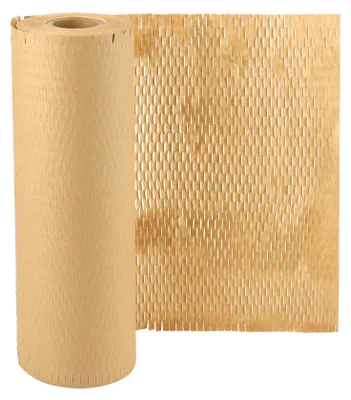Produktbild von QWORK® 30 cm x 50 m Wabenpapier Verpackungspapier 80g/m², Noppenfolie-Alternative, Verpackungsrolle für Umzüge, den Versand Zerbrechlicher Gegenstände und Geschenkverpackungen