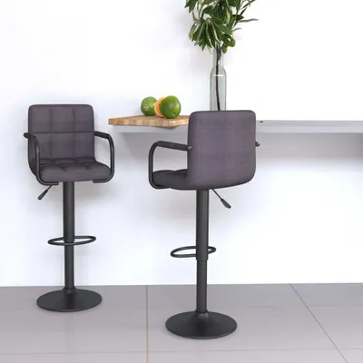 Image de Maison Exclusive - Lot de 2 tabourets de bar en tissu taupe