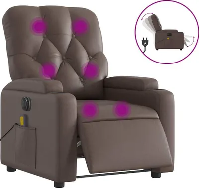 Zdjęcie produktu dla VidaXL 3204767, Sztuczna skóra, Brązowy, Pianka, 110 kg, 740 mm, 865 mm