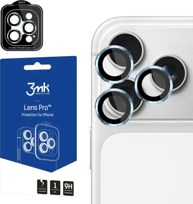 Image de Protection de lentille 3mk Lens Protection Pro en verre trempé pour iPhone 17 Pro, 17 Pro Max - bleu clair