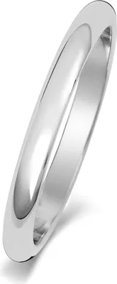 Produktbild von 18 Karat (750) Weißgold 2mm D-Form Herren/Damen - Trauring/Ehering/Hochzeitsring, 57 (18.1); TRS1503118KWRSP