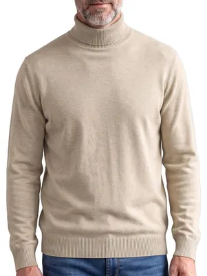 Produktbild von Redmond Basic Rollkragenshirt Natürliches Material, Weiche Bündchen, Vielseitiges Basic