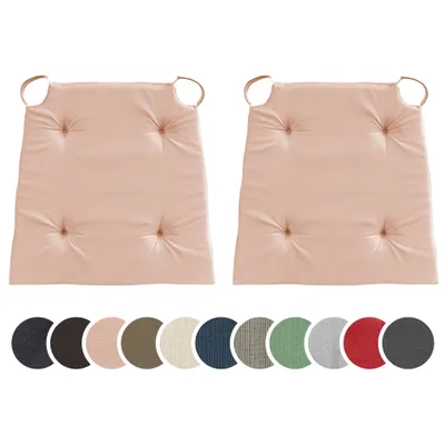 Immagine prodotto di sleepling - Set di 2 cuscini per sedia, per interni ed esterni, 100% cotone, 42 x 40 cm, rosa