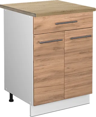Produktbild von Küchenunterschrank Vicco Fame-Line Goldkraft Eiche 60 cm mit Schublade, AP Eiche, Model 45945