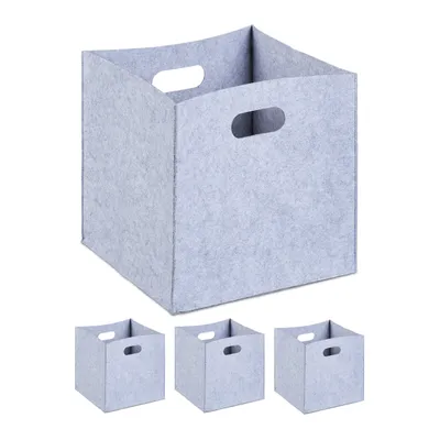 Produktbild von relaxdays Aufbewahrungsbox Filz 4er Set