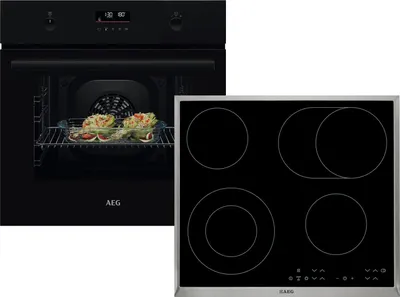 Produktbild von AEG AB32BP Set Pyrolyse Backofen BPK53516XB + Glaskeramikkochfeld HK634060XB
