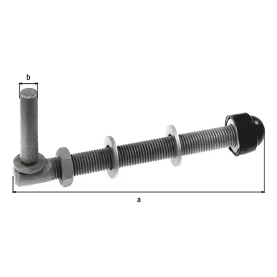 Immagine prodotto di Alberts, 2 cerniere a vite passante, zincate a caldo 13 x 160 x M12