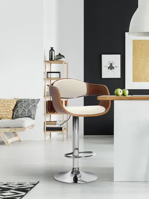 Produktbild von Barhocker Kingston C walnuss/weiß