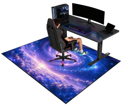 Immagine prodotto di Tappetini antiscivolo per sedie da ufficio, ideali per il gaming, che proteggono il pavimento