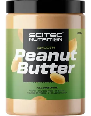 Zdjęcie produktu dla Scitec Nutrition Peanut Butter 1000 g crunchy / Peanut Butter / 100% maso orzechowe bez dodatku cukru, konserwantw i zbdnych dodatkw