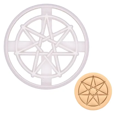 Image de Emporte-pièce en forme d'heptagramme - 1 pièce - Accessoire de pâtisserie pour biscuits et pâte