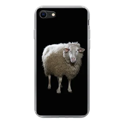Produktbild von MuchoWow® Handyhülle Schutzhülle Hülle für iPhone 8 Schafe - Nutztiere - Schwarz Silikon Softcase Handy Hülle - Schutzhaube