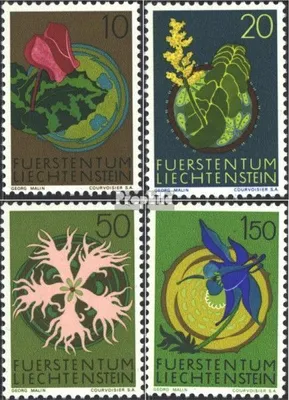 Produktbild von Briefmarken Liechtenstein 1971 Mi 539-542 (kompl.Ausg.) postfrisch Blumen