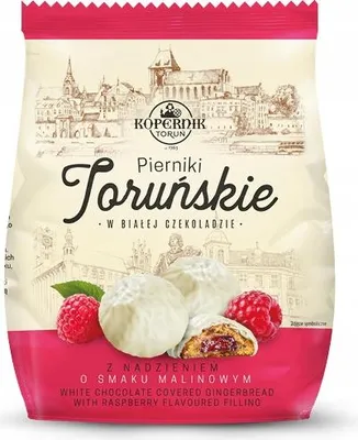 Zdjęcie produktu dla Weiss Nadziewane Piernikowe Serca Białe Truskawkowo-Waniliowe Opakowanie 150g