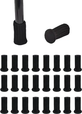 Produktbild von Stuhlsocken, 24 Stück Elastische Möbelsocken aus Filz, Rund Stuhlbeinkappen, Schoner für Stuhlbeine, Verhindert Kratzer und Lärm (Schwarz)