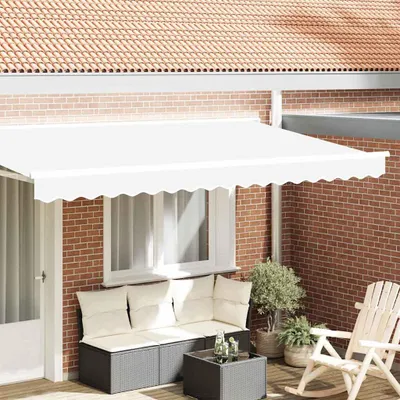 Immagine prodotto di vidaXL Telo di ricambio per tenda da sole, bianco, 4 m, poliestere