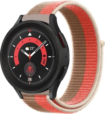 Produktbild von Strap-it Samsung Galaxy Watch 5 Pro Nylonarmband (Rosa Pomelo)