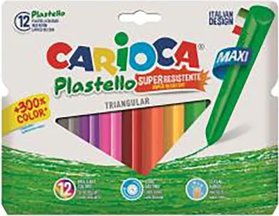 Produktbild von Carioca Plastello Jumbo, 12 Stück(e), Multi, Dreieck, Box, Papier, 210 mm