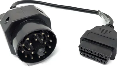 Produktbild von OBD Kabel 35 cm OBD 2 Buchse für BMW 20pin in Schwarz für Auto Diagnose