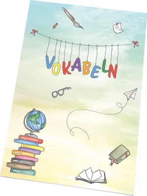 Produktbild von RNK Vokabelheft Schooldoodle liniert DIN A5 40Bl cellophaniert