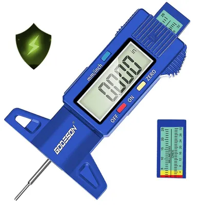 Produktbild von Digitaler Reifenprofiltiefenmesser 0-25,4 mm LCD Blau für Auto LKW Motorrad