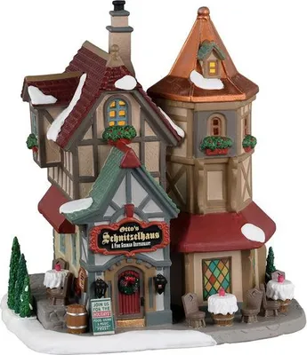 Produktbild von LEMAX Weihnachtsdekoration 'Otto'S Schnitzelhaus' mit Beleuchtung, 18,1 x 19,7 x 14 cm