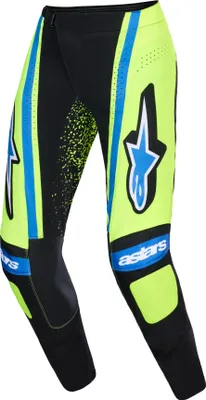 Image de Pantalon TECHSTAR NOMUR, ALPINESTARS (bleu foncé/jaune fluo/bleu, taille 36)