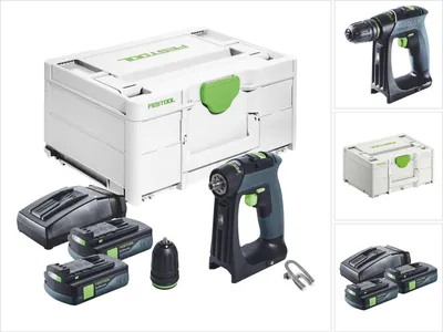Immagine prodotto di Trapano avvitatore a batteria Festool CXS 18 18 V 40 Nm brushless + 2x batteria ricaricabile 3,0 Ah + caricabatterie + systainer