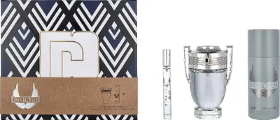 Produktbild von Edt Spray 100ml/Natural Deo Spray 150ml/Edt Spray 10ml Paco Rabanne Invictus Giftset