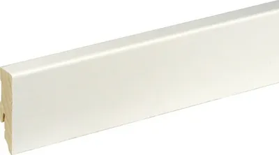 Produktbild von SKANDOR Sockelleiste SF253L weiß foliert 2500 x 58 x 16 mm