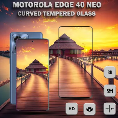Produktbild von 1-Pack Motorola Edge 40 NEO Displayschutzfolie - Gehärtetes Glas 9H - Super Qualität 3D