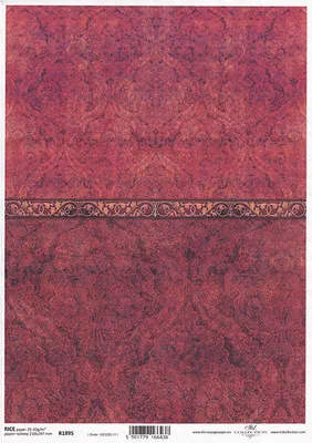 Image de ITD Papier de riz Decoupage Papier de bricolage Technique de serviettes R1895 Papier peint, fond rouge