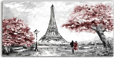 Produktbild von Coloray Acrylbild 100x50  Wandbild Acrylbilder Straße Ansicht von Paris Landschaft