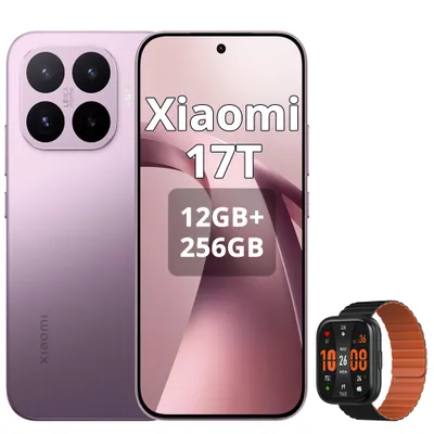 Immagine prodotto di Smartphone Xiaomi 17T 5G, Dual SIM, 12 GB di RAM, 256 GB di memoria, colore viola (include smartwatch), Immagine generata dall'IA