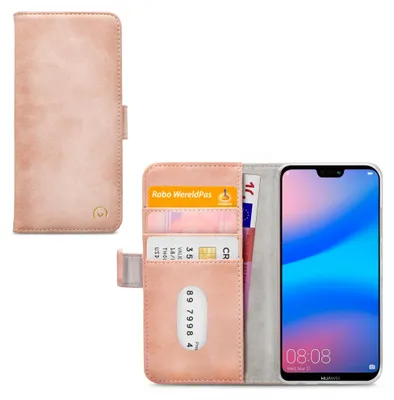 Produktbild von Mobilize Elite Gelly Handyhülle für Huawei P20 Lite (2019) Hülle Klapphülle Geldbörse - Soft Pink