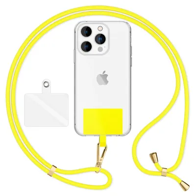 Immagine prodotto di HoldMe Air Edition - Cordino universale con 2 cuscinetti e moschettone (oro) - Cinturino per cellulare da 160 cm - giallo