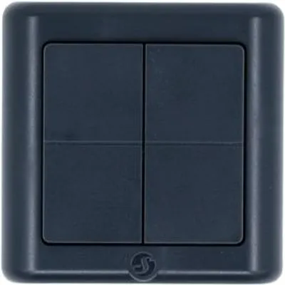 Produktbild von Shelly BLU Wall Switch 4 ZB, DK Format - Zigbee Wandschalter, Grau